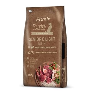Karma dla psa FITMIN Purity Senior & Light Jagnięcina z dziczyzną 12 kg