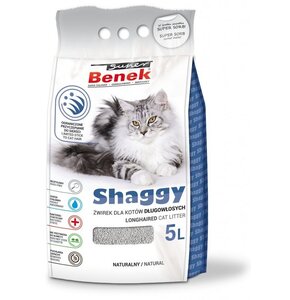 Żwirek dla kota SUPER BENEK Shaggy Naturalny 5 L
