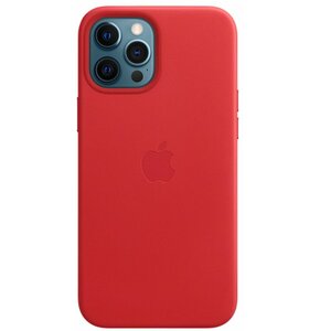 Etui APPLE Leather Case MagSafe do iPhone 12 Pro Max Czerwony