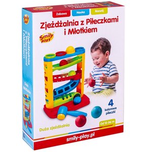 Zjeżdżalnia z piłeczkami i młotkiem SMILY PLAY SP82932