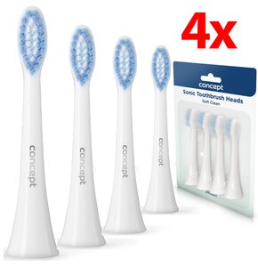Oryginalna końcówka szczoteczki CONCEPT Daily Clean ZK0001 (4 szt.) (Dokładnie usuwa osad nazębny)