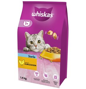 Karma dla kota WHISKAS Sterile Kurczak 1.4 kg
