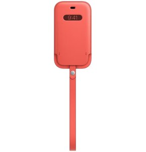 Etui APPLE Leather z MagSafe do iPhone 12/12 Pro Różowy cytrus