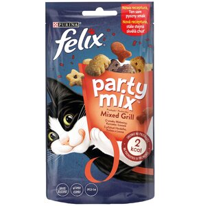 Przysmak dla kota FELIX Party Mix Mixed Grill Wołowina z kurczakiem i łososiem 60 g