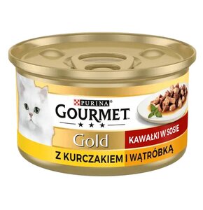 Karma dla kota GOURMET Gold Kurczak i wątróbka 85 g