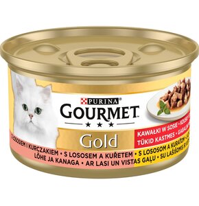Karma dla kota GOURMET Gold Łosoś i Kurczak 85 g