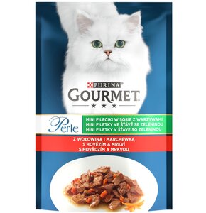 Karma dla kota GOURMET Perle z Wołowiną i marchewką 85 g