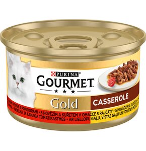 Karma dla kota GOURMET Gold Casserole Wołowina i kurczak w sosie pomidorowym 85 g