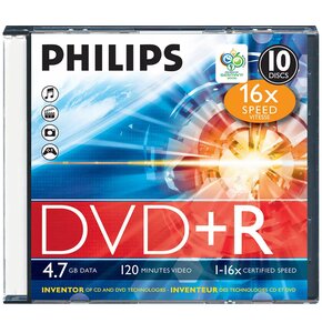 Płyta PHILIPS DVD+R 4.7 GB Slim 1 sztuka