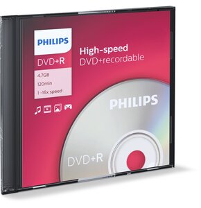 Płyta PHILIPS DVD+R 4.7 GB Slim 1 sztuka