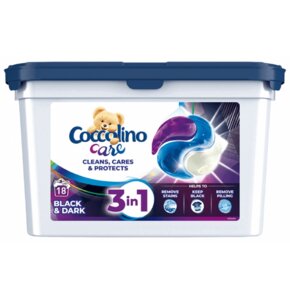 Kapsułki do prania COCCOLINO Care 3 in 1 Black - 18 szt.