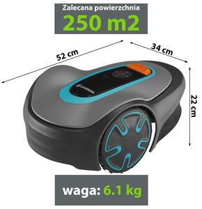 Robot koszący GARDENA Sileno Minimo 250 15201-32 sterowanie Bluetooth
