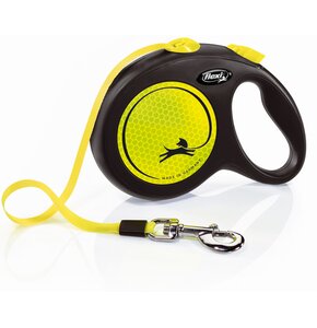 Smycz FLEXI Neon L ( 5 m - 50 kg ) Żółty