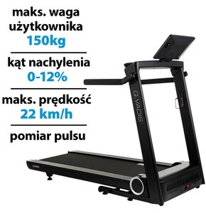 Bieżnia elektryczna HAMMER Q Vadis 10.0 2200W 22km/h