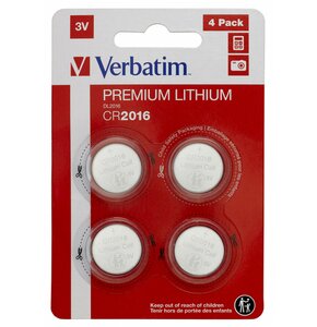 Bateria CR2016 VERBATIM (4 szt.)