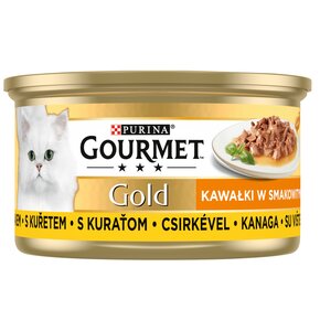 Karma dla kota GOURMET Gold Kawałki w smakowitym sosie z kurczakiem 85 g