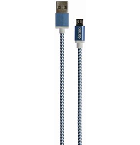 Kabel USB - Micro USB GRIXX 3 m Niebiesko-biały
