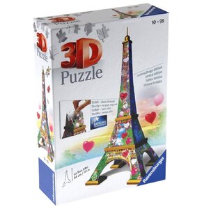 Puzzle 3D RAVENSBURGER Wieża Eiffla Love Edition (216 elementów)