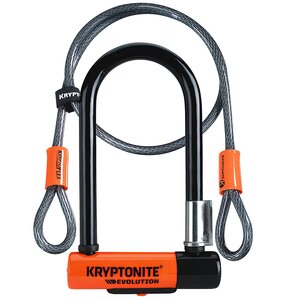 Zapięcie rowerowe KRYPTONITE Evolution Mini-7 + Kryptoflex U-lock Czarno-pomarańczowy