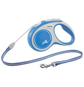 Smycz FLEXI New Comfort S (5 m - 12 kg) Biało-niebieski