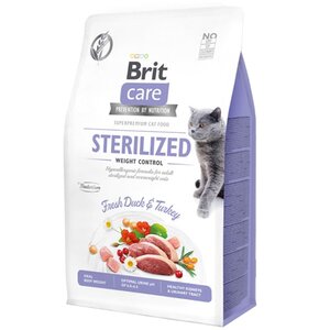 Karma dla kota BRIT CARE Grain-Free Sterilized Weight Control Kaczka z indykiem 7 kg