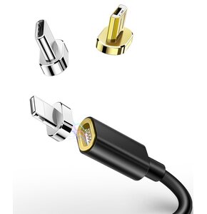 Kabel magnetyczny USB- Lightning + USB-C + Micro USB MCDODO 3w1 1.5 m Czarny