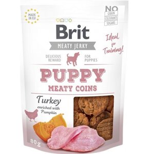 Przysmak dla psa BRIT Jerky Puppy Turkey Meaty Coins Indyk 80 g