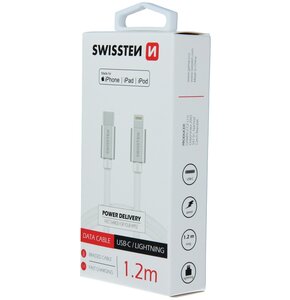 Kabel USB-C - Lightning SWISSTEN 1.2 m Srebrny