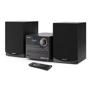 Wieża SHARP XL-B517D BK Czarna,Odtw.CD/-R/-RW/MP3, BT, Tuner FM/DAB+, wejście AUX, Wbudowany Equalizer