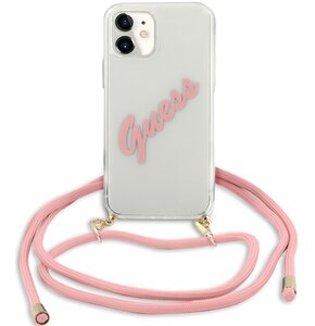 Etui GUESS Script Vintage do Apple iPhone 12 Mini Różowy