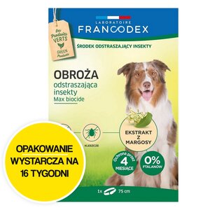 Obroża FRANCODEX Max biocide XXL (75 cm) Szary