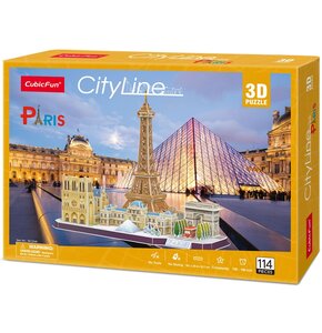 Puzzle 3D CUBIC FUN City Line Paris MC254H (114 elementów)