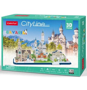 Puzzle 3D CUBIC FUN City Line Bawaria MC267H (178 elementów)