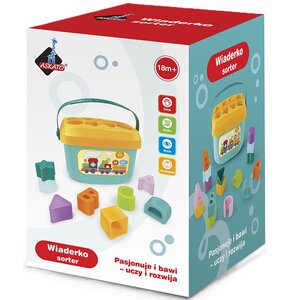 Klocki sensoryczne ASKATO Wiaderko sorter 108704