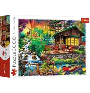 Puzzle TREFL Chatka w lesie 33074 (3000 elementów)