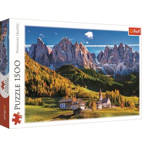 Puzzle TREFL Premium Quality Dolina Val di Funes, Dolomity, Włochy 26163 (1500 elementów)