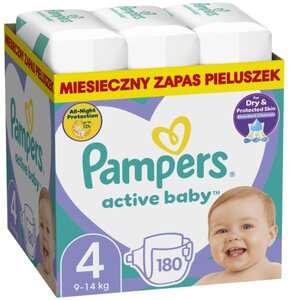 Pieluchy PAMPERS Active Baby Monthly Box 4 Maxi (180 szt.)