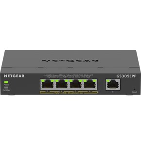 Switch NETGEAR GS305EPP-100PES Gigabit Ethernet, 5 portów, Funkcja PoE, Zarządzalny