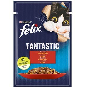Karma dla kota FELIX Fantastic Wołowina w galaretce 85 g