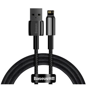 Kabel USB - Lightning BASEUS Tungsten Gold 1 m Czarny