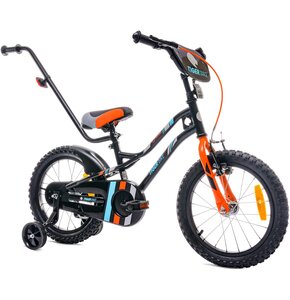 Rower dziecięcy SUN BABY Tiger Bike 16 cali dla chłopca Pomarańczowo-turkusowy