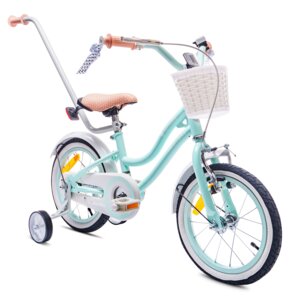 Rower dziecięcy SUN BABY Heart Bike 14 cali dla dziewczynki Miętowy
