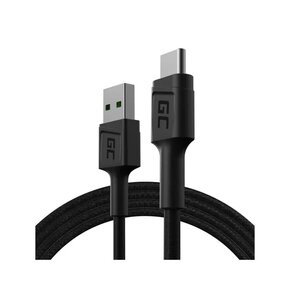 Kabel USB - USB-C GREEN CELL PowerStream 1.2 m Czarny