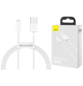 Kabel USB - Lightning BASEUS Superior Series CALYS-A02 1 m Biały