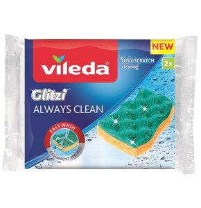 Gąbka do mycia naczyń wiskozowy VILEDA Glitzi Always Clean (2 sztuki)