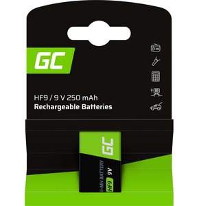 Akumulatorek 6HR61 9V 250 mAh GREEN CELL (1 szt.)