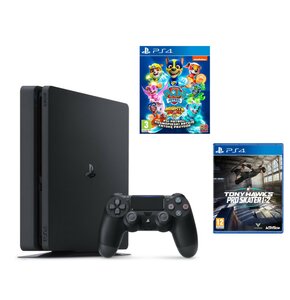 Konsola SONY PlayStation 4 Slim 500GB + Psi Patrol: Kosmopieski ratują Zatokę Przygód Gra PS4 (Kompatybilna z PS5) + Tony Hawk's Pro Skater 1+2 Gra PS4 (Kompatybilna z PS5)