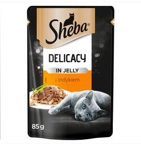 Karma dla kota SHEBA Delicacy in Jelly Indyk 85 g