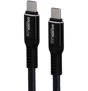 Kabel USB Typ C - USB Typ C GÖTZE & JENSEN Golden Line 2 m Czarny