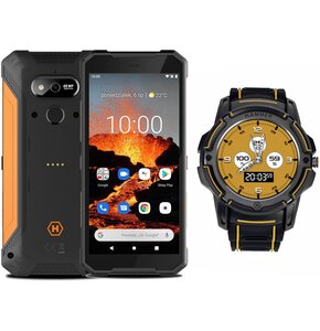 Smartfon HAMMER Explorer Pro 6/128GB 5.7" Pomarańczowy + Smartwatch